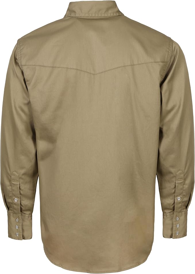 KONRECO FR Shirts for Men 6.5oz Lightweight Work Uniform Flame Resistant Welding Shirt/Water & Stain Repellent
