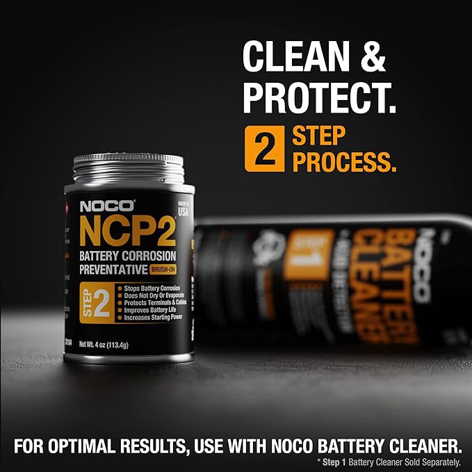 NOCO NCP2 CB104 4 Oz Oil-Based Brush-On Battery Corrosion Preventative, Corrosion Inhibitor, and Battery Terminal Protector Grease