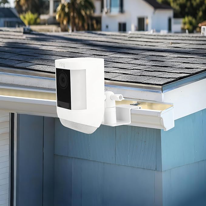 Adjustable Gutter Mount for Ring Stick Up Cam, Arlo Pro, Arlo Pro 2, Arlo Pro 3, Eufy, Arlo, Wyze, Adjustable Security Indoor/Outdoor Mounting Bracket