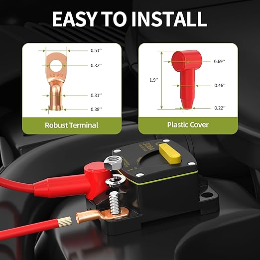300 Amp Circuit Breaker 12V Automotive Replacement Circuit Breaker Switches & DC Manual Reset 1 Pack