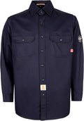 BOCOMAL FR Shirts 6.25oz Lightweight Welding Shirts Flame Resistant Men's Fire Retardant Shirt