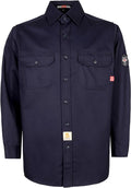 BOCOMAL FR Shirts 6.25oz Lightweight Welding Shirts Flame Resistant Men's Fire Retardant Shirt