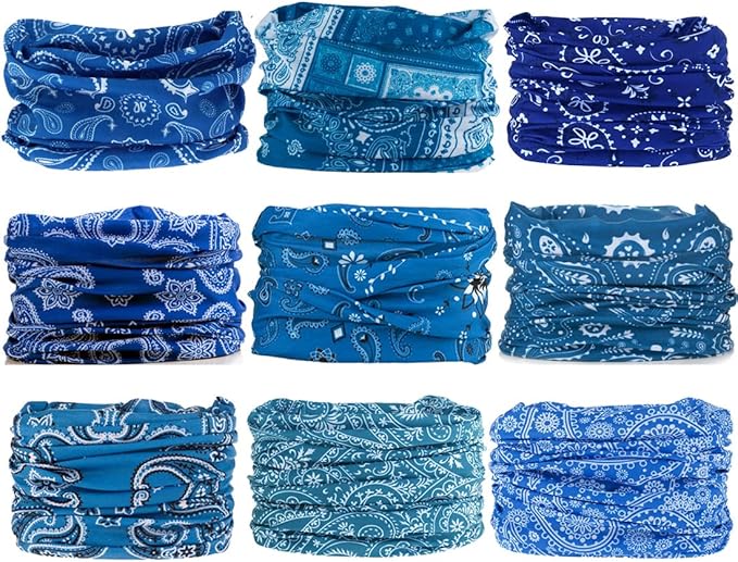 Neck Gaiter Face Cover Bandana Mask Scarf, Breathable Sun& Dust-proof for Cycling Running Fishing Hiking