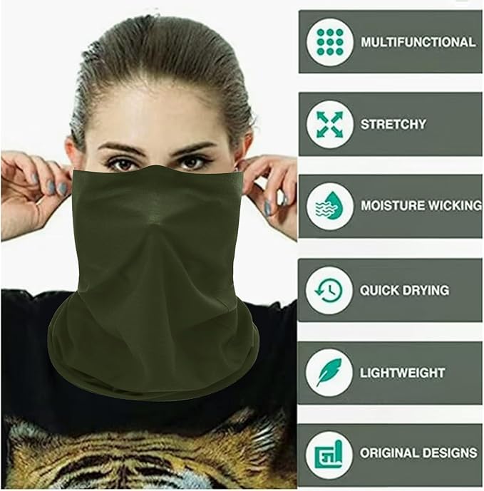 Neck Gaiter Masks Tube Scarf,Seamless Bandanas Buffs Gators,Ourdoor Face Mask Face Covering Multi Headwear