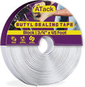 ATack Black Butyl Seal Tape 1/8-Inch x 3/4-Inch x 45-Foot Camper and RV Butyl Putty Tape for RV Repair, Boat Sealing, Windshield, Window, Sunroof, Headlight Sealing, Glass, EDPM Rubber Roof Patching