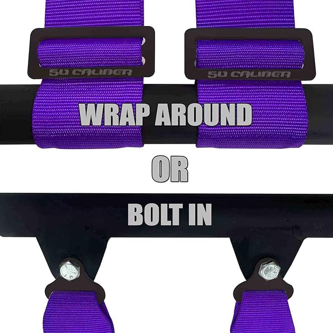 4 Point Harness for Bucket Seat, Quick Release Latch, 9 Color Options, Racing Harness, Race Car, Off Road Vehicle, UTV, RZR