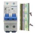 ZOOKOTO 25 Amp Doble-Pole DC Circuit Breaker, Miniature Circuit Breaker, 2 Poles 500V DC 25A Isolator for Solar Panels PV System,Thermal Magnetic Trip, DIN Rail Mounting 25A