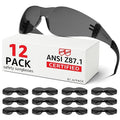 ANSI Z87.1 Tinted Safety Glasses Bulk 12 pack, Safety Sunglasses for men and women, Scratch & Impact Resistant UV protection sunglasses for Construction, Outdoor Sports & Work