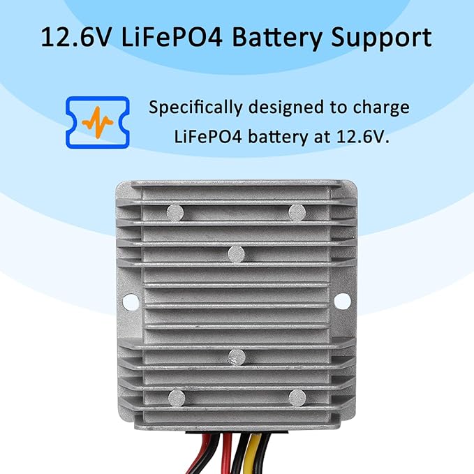 20 Amp 12.6V 300W MPPT Solar Charge Controller 99% LiFePO4 Lithium Iron Phosphate Battery Ultra-Compact and Lightweight IP67 Waterprof