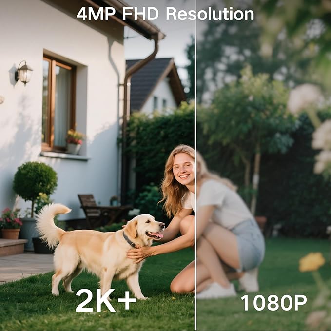 Security Cameras Wireless Outdoor, WIFI Cameras for Home Security with AI Motion Detection Spotlight Siren, Solar Panel Battery Powered, 2K Color Night Vision, 2-Way Talk, Waterproof, Cloud/SD Storage