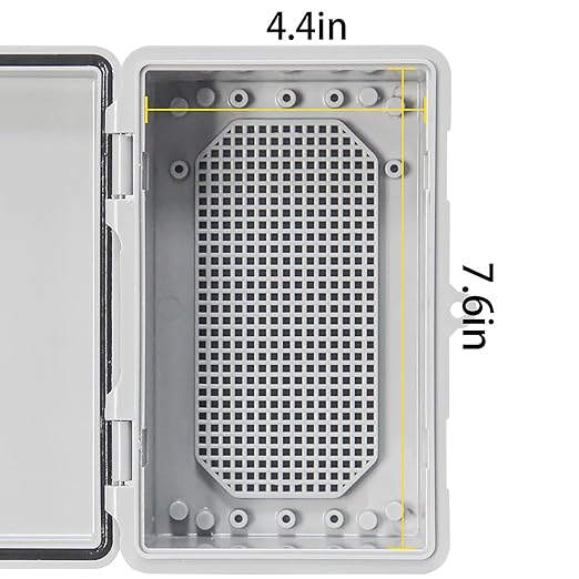 Outdoor Electrical Box Universal ABS Waterproof Junction Box, IP66 Dustproof Outdoor Electrical Box, Durable DIY Enclosure for Wiring Connection and Protection (8.2"x5.1"x4.3")