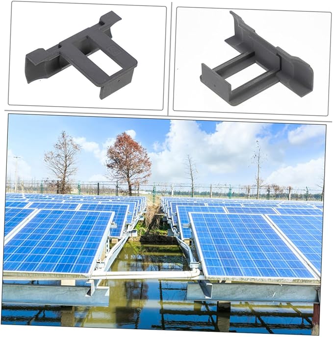 12pcs Solar Panel Water Guide Clamp Conduction and Sludge Discharge Clamp Solar Panel Cleaning Wide Compatibility