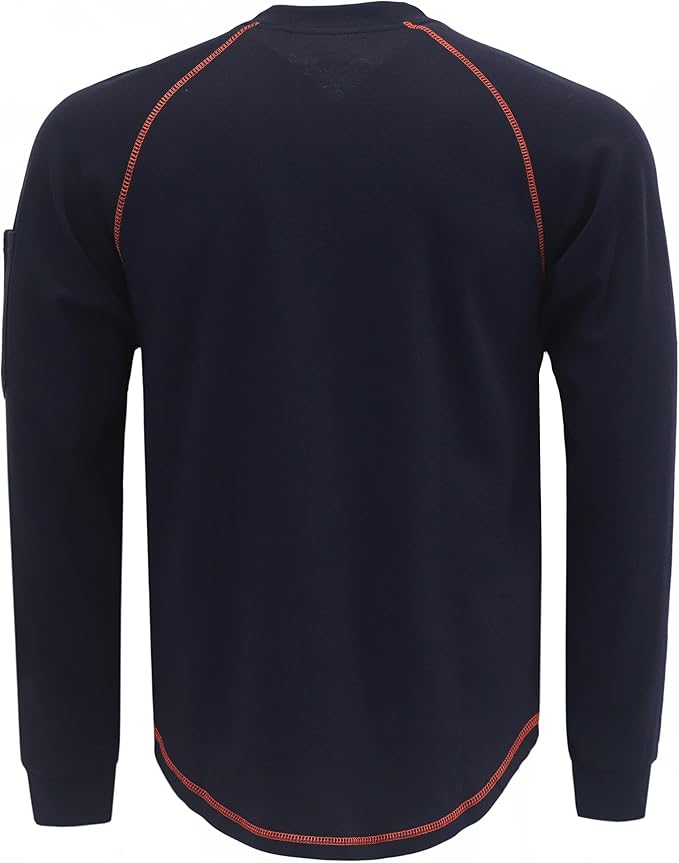 VATRENUS FR Shirts Henley 5.5oz 100% Cotton Flame Resistant Long Sleeve T-Shirts