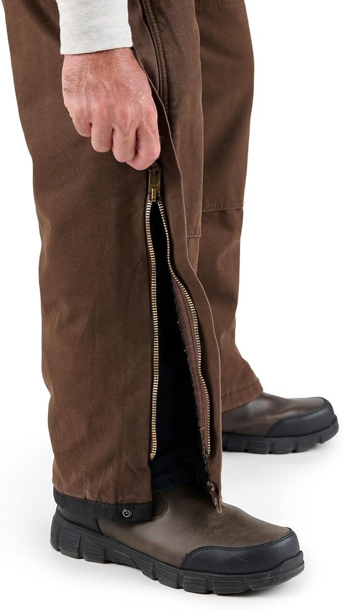 Berne Men's Heartland Insulated Washed Traditional Duck Bib Overall
