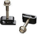 THE CIMPLE CO - Mini Wire Cable Clips, Electrical Wire Cable Clip, 1/10 in (3 mm) Screw Clip and Fastener, Black (100 Pieces per Bag)