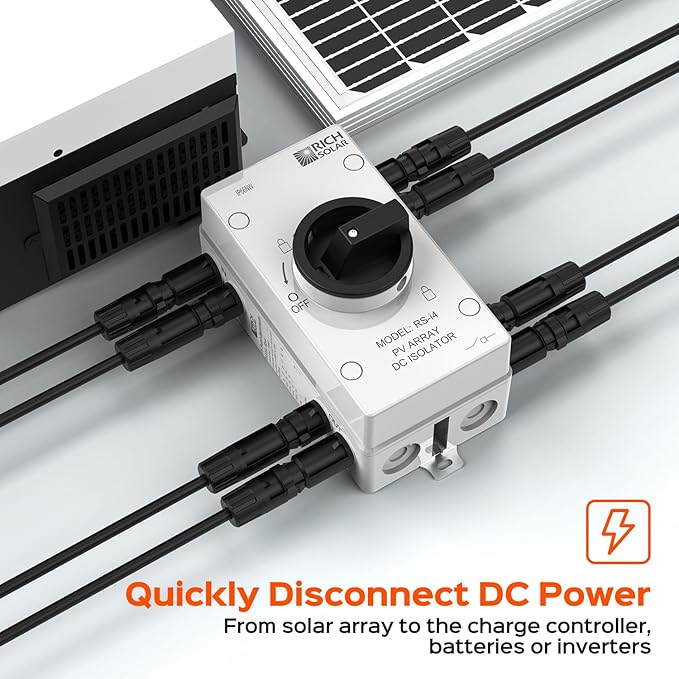 RICH SOLAR Solar PV DC Quick Disconnect Switch 1500V 32 Amps & 800V 55 Amps, RS-i4