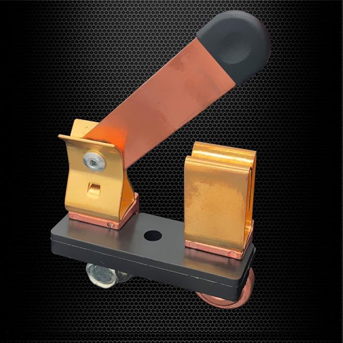 Ampper Side Post Battery Disconnect Switch 12V 24V, Knife Blade Battery Switch Disconnect Power Cut Shut Off for Car Boat RV ATV (with Long Bolt)