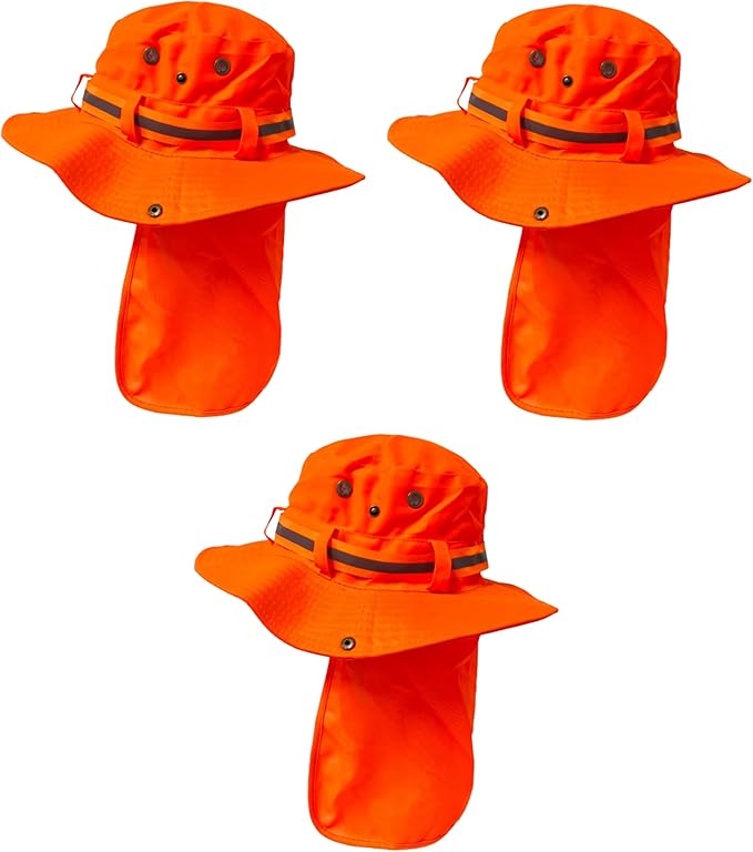 Packable and Adjustable Reflective Neon Boonie Sun Hat