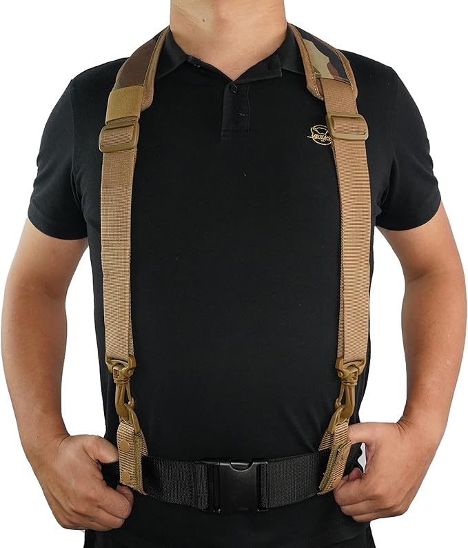 MELOTOUGH Tactical Suspenders Duty Belt Police Suspenders for Law Enforcement Belt with Padded Adjustable Shoulder