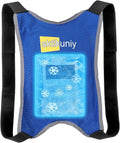Cooling Vest with 3 Ice Packs, Lightweight Breathable Design, Adjustable Shoulder Straps, Reflective Trim, Blue