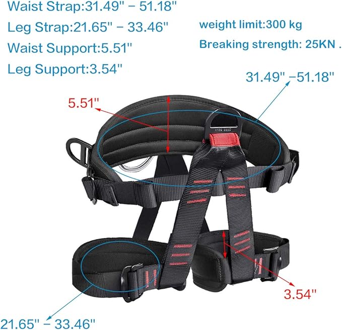 Climbing, Safety Safe Seat Belt for Outdoor Tree Climbing, Outward Band Expanding Training Large Size,Climbing Gear