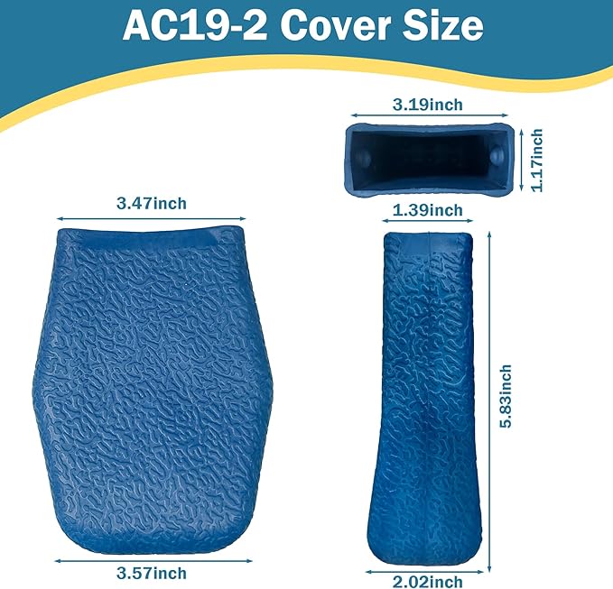 6 Pack AC19-2 Extension Ladder Covers Fit for Werner Extension Ladders, Ladder Pads Fit All Werner Ladders Except 500, D500, D7136-2, D7140-2 & MT, Ladder Stabilizer Bumpers Rubber End Caps Mitts