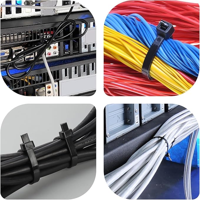 100PCS 18 inch Yellow Zip Ties Heavy Duty, 75LBS Tensile Strength, Self-Locking Heavy Duty UV Resistant Cable Ties for Indoor and Outdoor Use