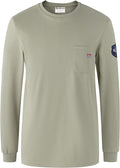 Ubon FR Shirts for Men Welding Shirt Flame Resistant Long Sleeve Work Shirts 6.5 Oz FR Clothing