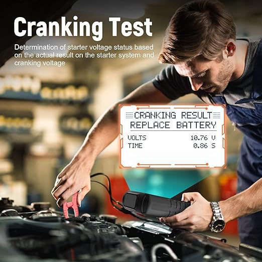 Car Battery Tester 24V 12V, FOXWELL BT705, GRS Certified Professional Automotive 100-2000CCA Load Tester, Digital Cranking Charging System Alternator Analyzer for Shop Mechanic Heavy Duty Truck Boat