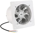6 inch Exhaust Fan Wall Mounted Garage Ventilation Fan,290CFM Metal Attic Exhaust Fan Basement Extractor Fans with Backdraft Damper for Home Office Commercial Use(42W 110V 、White)