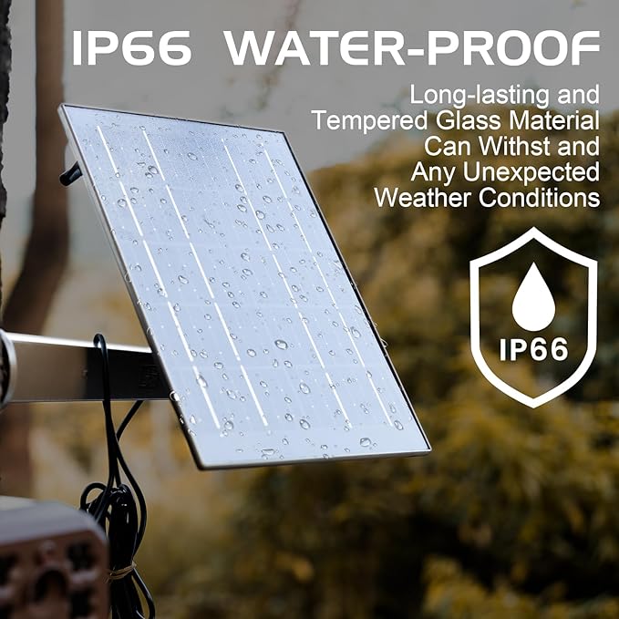 8W Solar Panel for Trail Camera Hunting Camera, Built-in 12V/6166mAh,6V/12333mAh Rechargeable Lithium Battery IP66 Waterproof Hunting Accessory for Edge Series Camera&ULTRA,X,X Pro,Pro 3,SK Camera etc