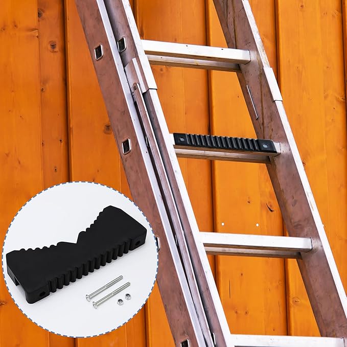 Anti-Slip Ladder Stabilizer, Rubber Steep Ladder Accessory Ladder Stabilizer Rubber Fall Prevention, Scratch Protection, Extension Ladder Attachment Against Wall, Telegraph Pole