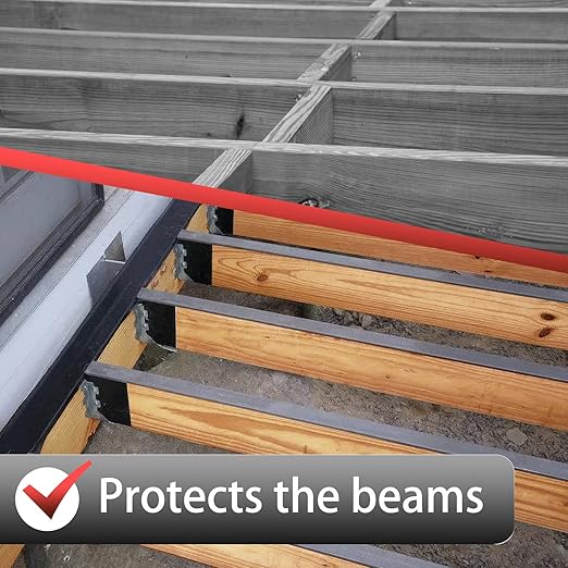 DPEI Deck Joist Tape for Decking 1 5/8" X 50' Butyl Flashing Joists Tape for Decks,Beams, 2 Rolls