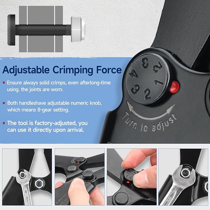 iCrimp Wire Rope Crimping Tool for Aluminum Oval Sleeves, Double Sleeves, Crimping Loop sleeve from 3/64-inch to 1/8-inch