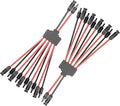 1 Pair Solar Connectors Y Branch, 2 to 10 Solar Parallel Connector for 2-5 Solar Panels,12AWG-10AWG Solar Connector Kit