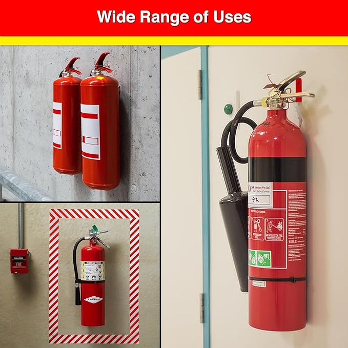 Universal Fire Extinguisher Bracket, Fire Extinguisher Mounts & Brackets (L Hook - 4 Pack)