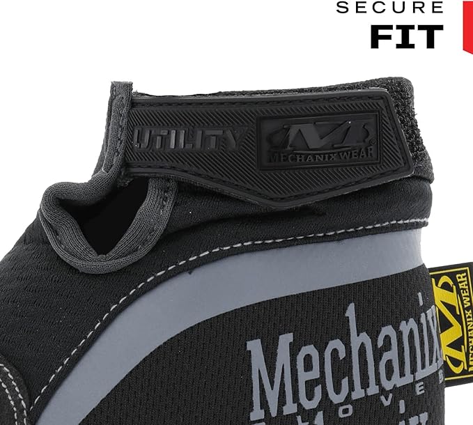 Mechanix Wear: Utility Work Gloves with Secure Fit, Touchscreen Capable, High Dexterity, Synthetic Leather Glove for Multi-purpose Use, Work Gloves for Men, Black (Black, XX-Large)