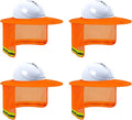 Hard Hat Sun Shade - High Visibility Visor Neck Shade With Reflective Strip, Full Brim Accessories for Men & Women (Hat Not Included), Orange, 4 Pack