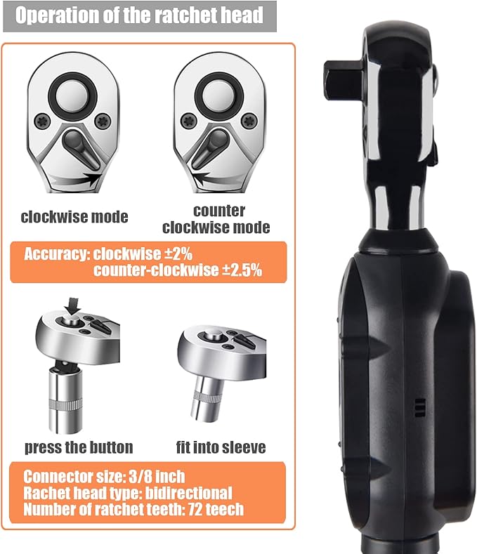 SUG Mini Digital Torque Wrench (3/8-Inch, 1.33-44.25 ft-lbs/1.8-60 Nm)