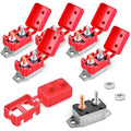 40Amp Automatic Reset Circuit Breaker 12V-24V DC for Automotive Marine Boat Car RV Trailer Solar System with Cover Stud Bolt, IP66 Waterproof (Pack of 6)