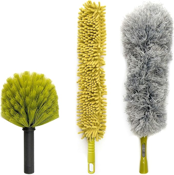 DOCA Telescoping Pole Attachment - Extension Pole for Cleaning, Feather Duster, Window Washing Kit, Paint Roller, Window Squeegee - High Reach Extendable Kit for Indoor & Outdoor - Duster Kit