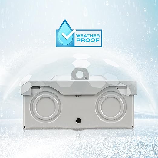 AC Disconnect Box Outdoor, CNAODUN 30 Amp Disconnect 120/240 Volt 2 Pole 1 Phase 3wire Waterproof Pull Out Switch Metal Box for Air Conditioner Non-Fused UL Listed