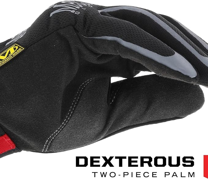 Mechanix Wear: Utility Work Gloves with Secure Fit, Touchscreen Capable, High Dexterity, Synthetic Leather Glove for Multi-purpose Use, Work Gloves for Men, Black (Black, XX-Large)