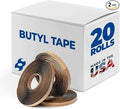 Second Skin Butyl Tape – 20 Roll (20ft x 1/2” x 1/4”) | Black Butyl Sealant Tape for RV, Auto, Marine, Headlight Repair, Window Glazing Tape | Weatherproof & Waterproof, Indoor & Outdoor, Made in USA
