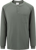 Ubon FR Shirts for Men Welding Shirt Flame Resistant Long Sleeve Work Shirts 6.5 Oz FR Clothing