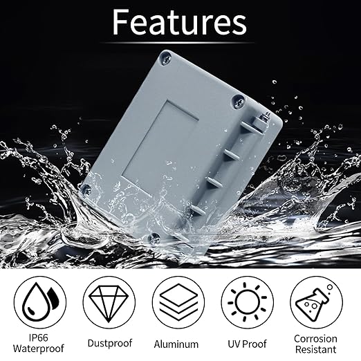 Aluminum Enclosure Project Box Aluminum Alloy Metal Junction Box Outdoor Waterproof Dustproof Project Box Outdoor Electrical Universal Enclosure Gray 3.9"x2.7"x2"