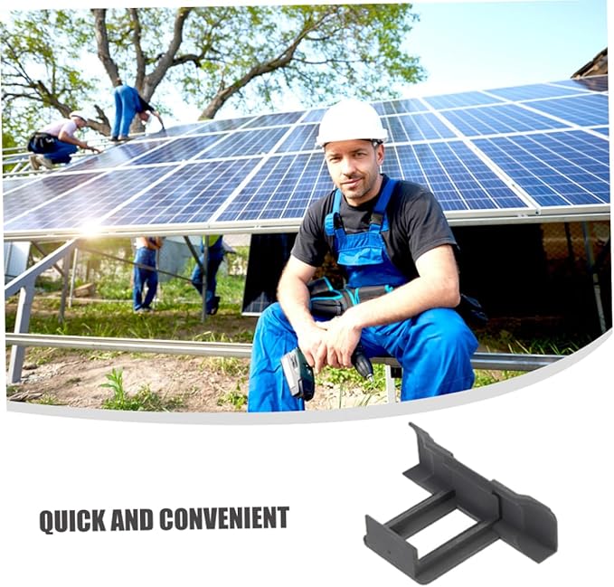 12pcs Photovoltaic Panel Water Guide Clips for Solar Panel Drainage 40mm Water Clamp Clips Function