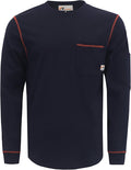 VATRENUS FR Shirts Crewneck 5.5oz Lightweight Flame Resistant 100% Cotton Men's Pre-Washed Fire Retardant Workwear