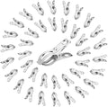 120 Pcs Greenhouse Clips, Garden Clips for Netting, Stainless Steel Greenhouse Clamps, Have a Strong Grip to Hold Down The Shade Cloth or Plant Cover on Garden Hoops or Greenhouse Hoops