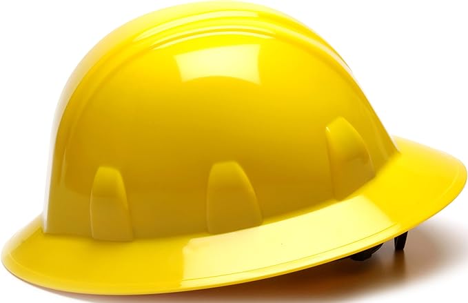 Pyramex Safety SL Series Full Brim Hard Hat 4-Point Ratchet Suspension